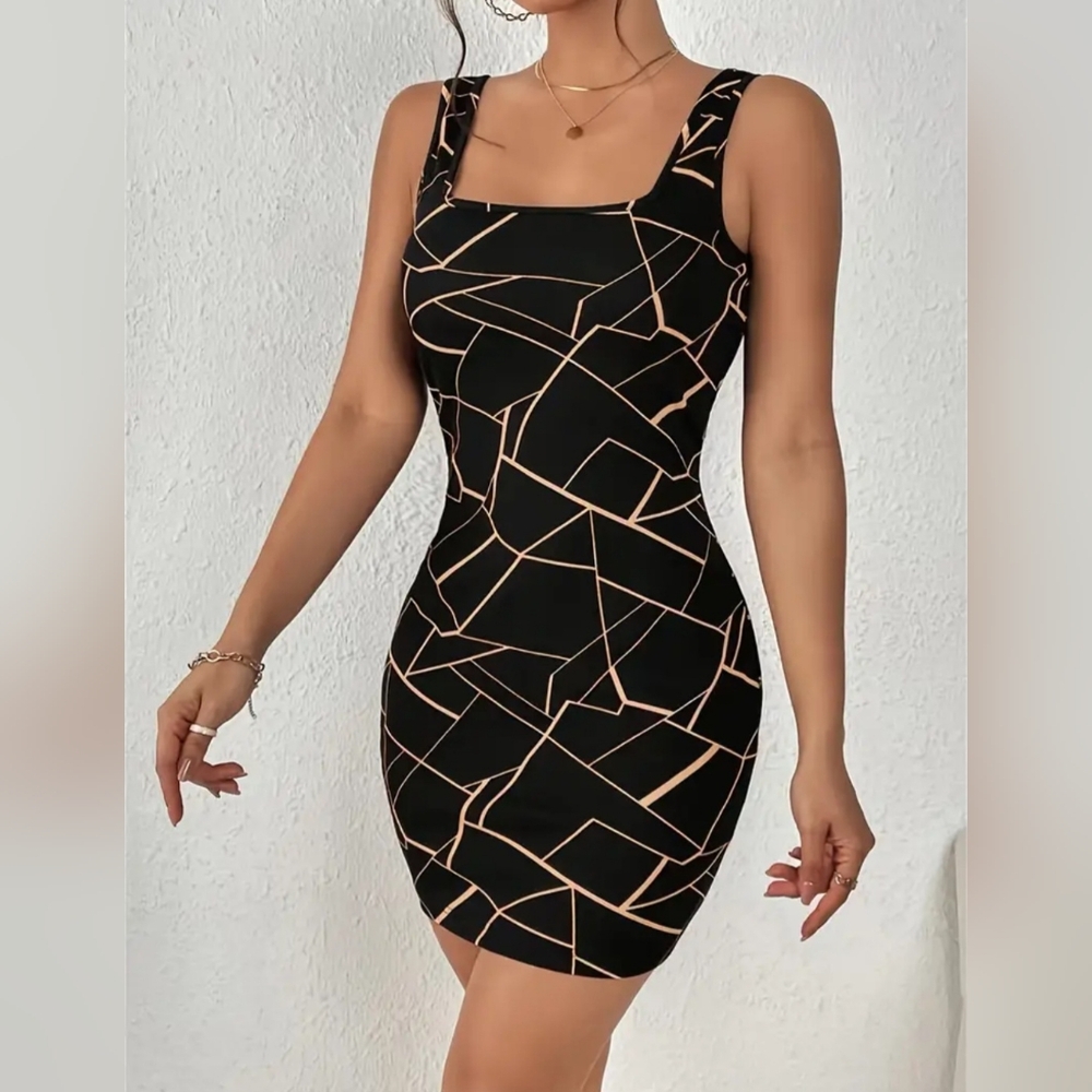 Geometric Print Dress - Picture 2 of 4